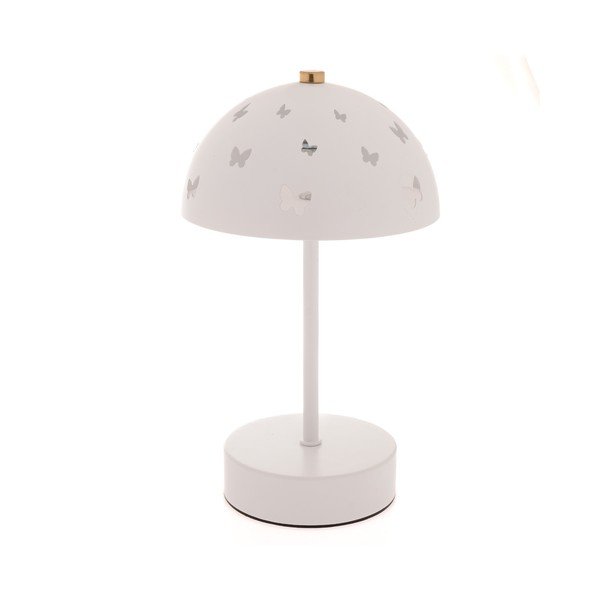 Bijela metalna dječja stolna lampa Butterfly – Dakls