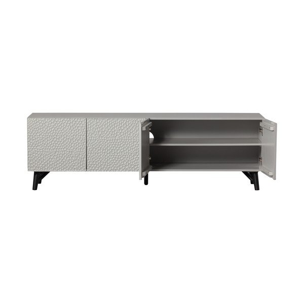 Svijetlo siva TV komoda od masivnog manga 185x56x46 cm Carved – WOOOD-image-4