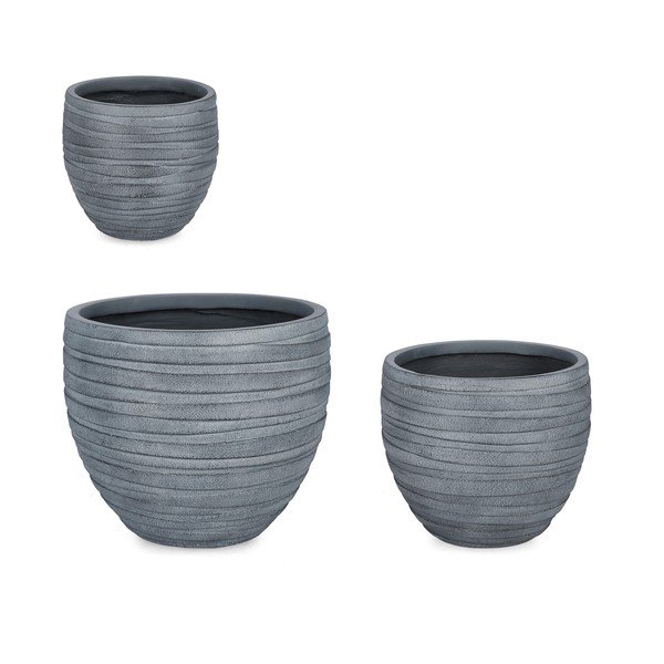 Posude za cvijeće u setu 3 kom ø 46 cm Strips – Bizzotto-image-1