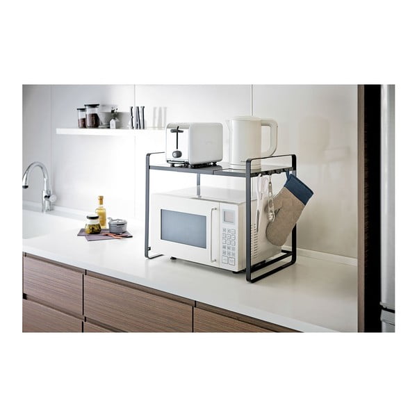 Crna podesiva kuhinjskaa polica YAMAZAKI Tower-image-2