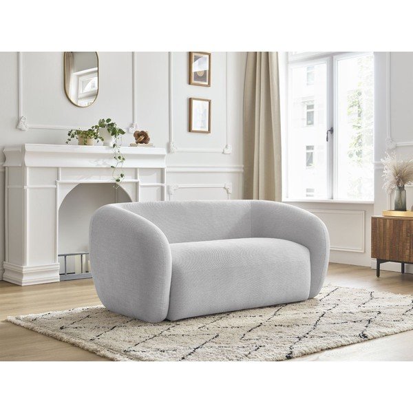 Svijetlo siva sofa od šenila 160 cm Celine – Bobochic Paris-image-1