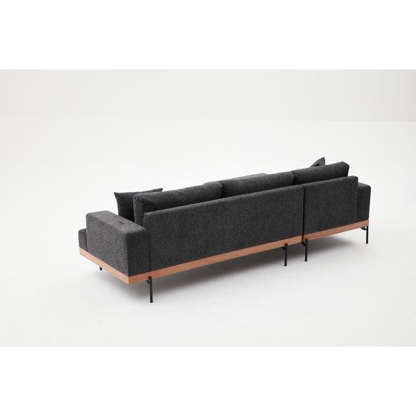 Antracitno siva kutna garnitura (s lijevim kutom) Liva – Balcab Home-image-3
