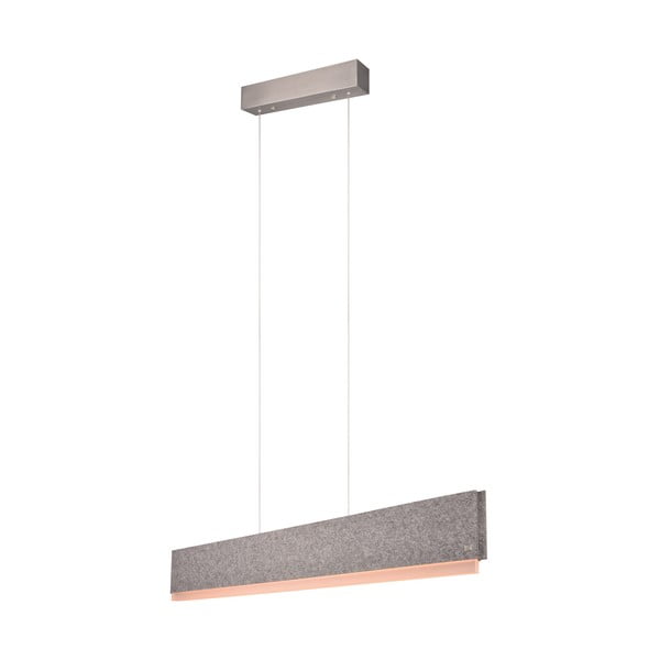 Siva LED viseća svjetiljka s tekstilnim sjenilom Cicara – CINQUE-image-3