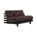 Tamno smeđa sklopiva sofa 140 cm Roots Black Night – Karup Design