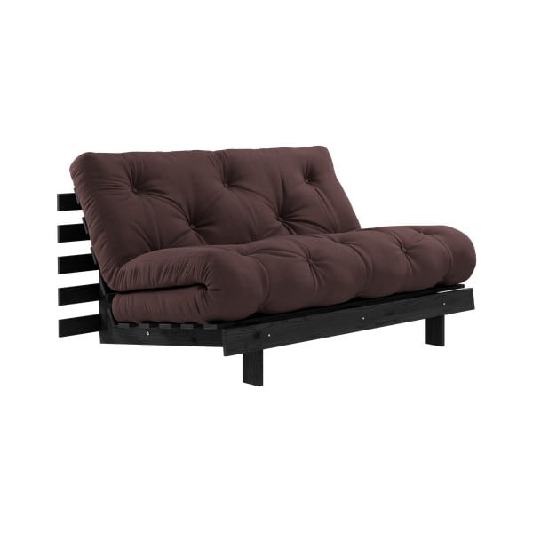 Tamno smeđa sklopiva sofa 140 cm Roots Black Night – Karup Design