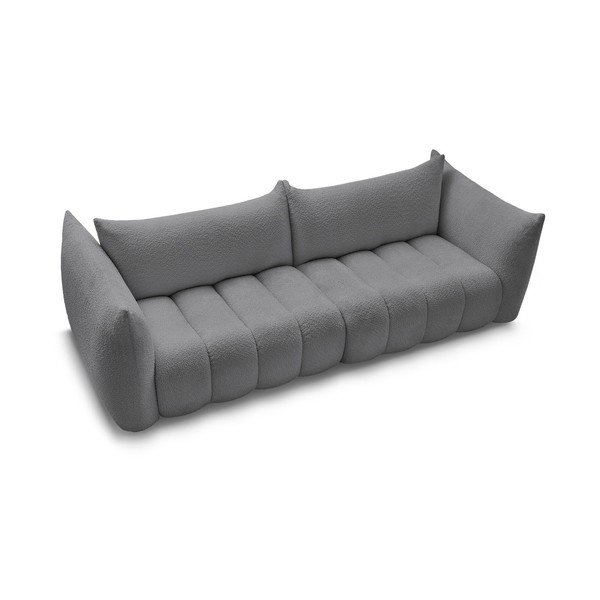 Siva sofa od bouclé tkanine 286 cm Azra – Bobochic Paris-image-3