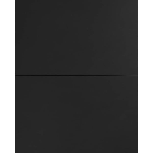 Crni okrugli proširiv blagovaonski stol sa staklenom pločom stola ø 160 cm Vashti – Kave Home-image-3