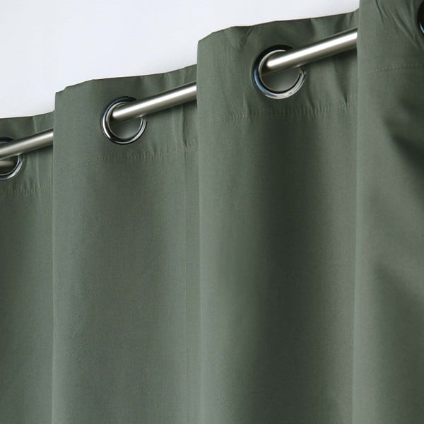 Kaki zelena zatamnjujuća zavjesa od mikrovlakana 140x260 cm Obscure – douceur d'intérieur-image-1