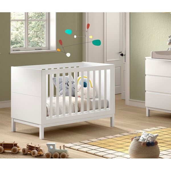 Bijeli dječji krevet od masivnog bora 60x120 cm Eva – Vipack-image-1