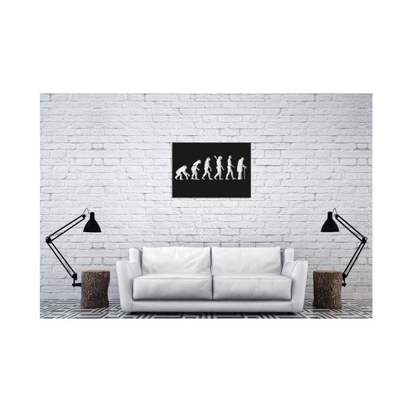 Crni zidni ukras Oyo Concept Evolution, 40 x 60 cm