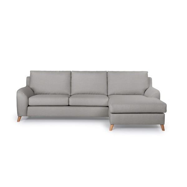 Siva sofa s ležaljkom na desnoj strani Scandic Lewisa