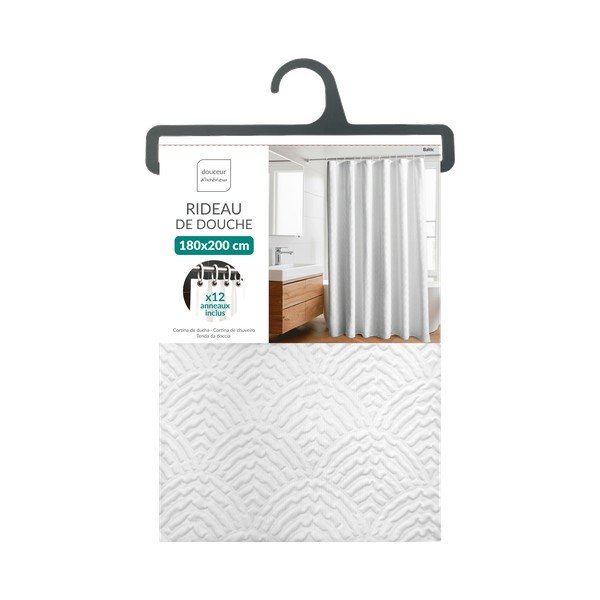 Bijela zavjesa od mikrovlakana 180x200 cm Baltic – douceur d'intérieur-image-1