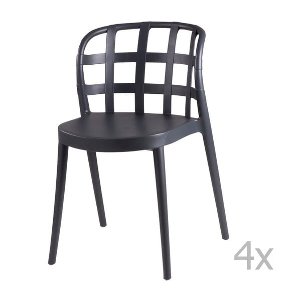 Set od 4 tamnosive blagovaonske stolice sømcasa Gina