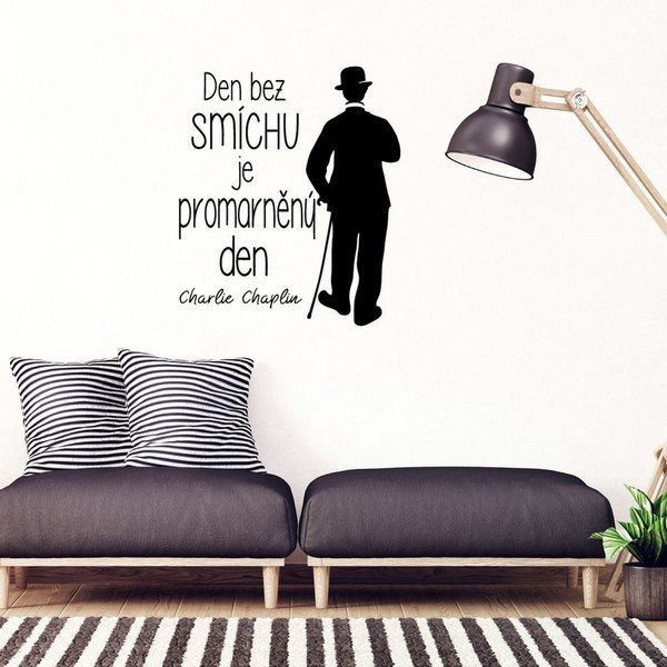 Zidna samoljepljiva naljepnica s citatom Ambiancea Charlieja Chaplina-image-2