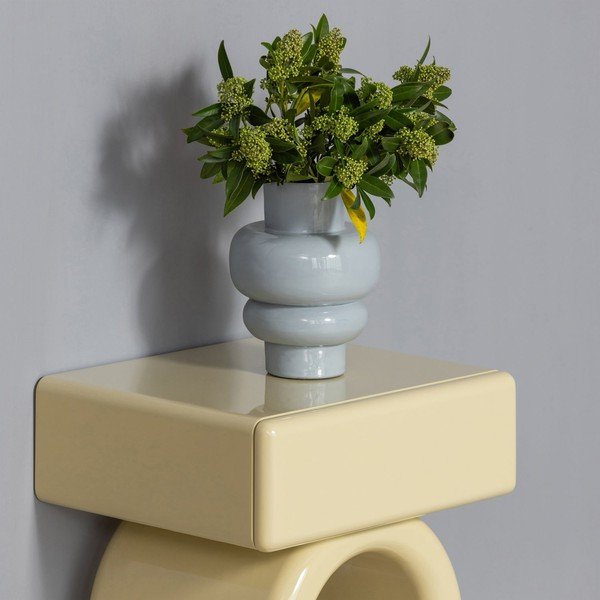 Svijetlo siva metalna vaza (visina 27 cm) Auri – WOOOD-image-1