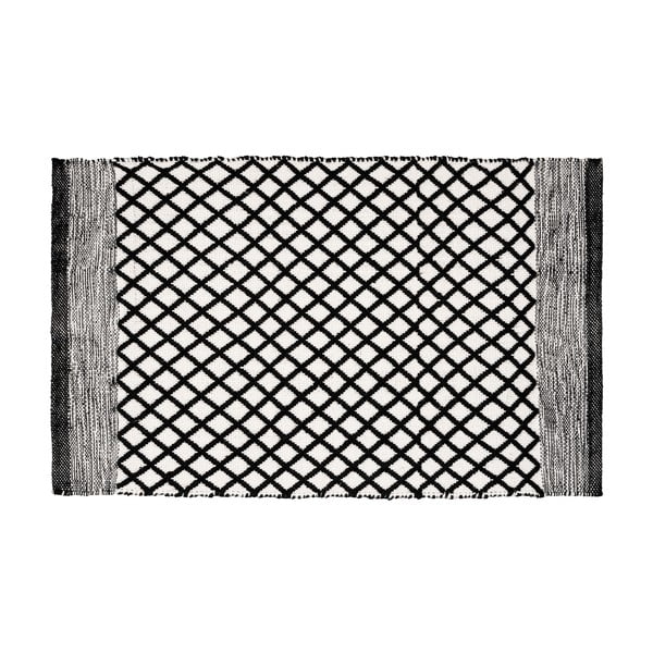 Crno-bijela kupaonska prostirka od reciklirane plastike 50x80 cm Tara – Wenko