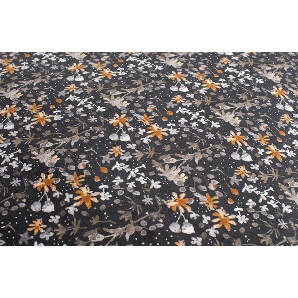 Crna bar stolica s cvjetnim uzorkom Bepurehome Vogue Flower visina 79 cm-image-1