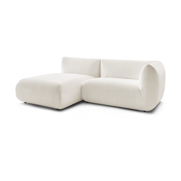 Kutna garnitura od bijelog samta (lijevi kut) Lecomte - Bobochic Paris-image-3