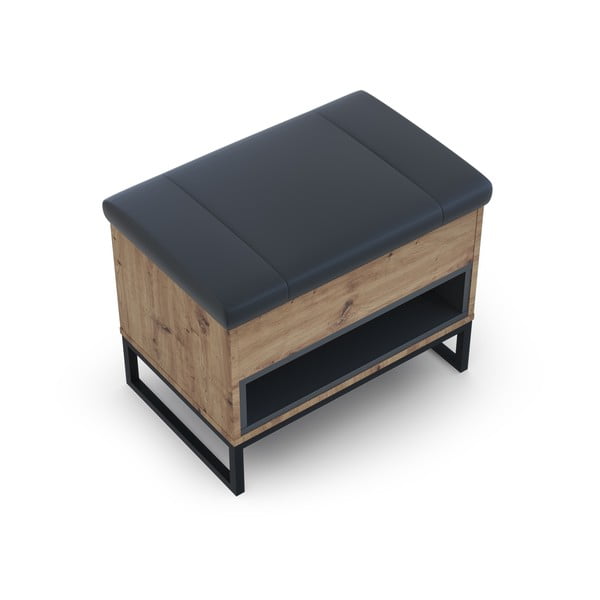 Stalak za cipele u dekoru hrasta s klupom Olis - Cosmopolitan Design-image-2