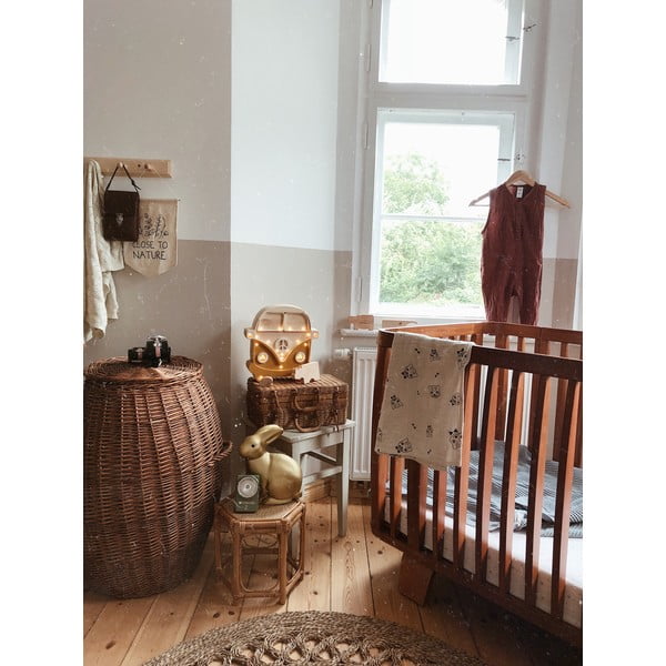 Narančasta stolna lampa od borovine Little Lights Van, visine 29 cm-image-4