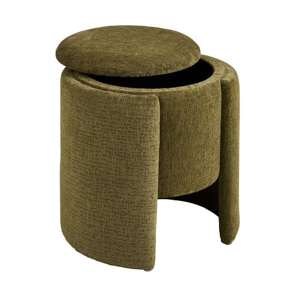 Kaki zeleni tabure od šenila Walsdorf – House Nordic-image-3