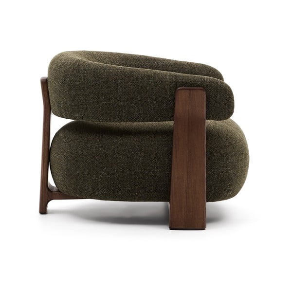 Zelena fotelja od šenila Granite – Kave Home-image-3