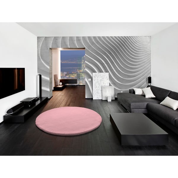Ružičasti tepih Universal Fox Liso, Ø 120 cm-image-1