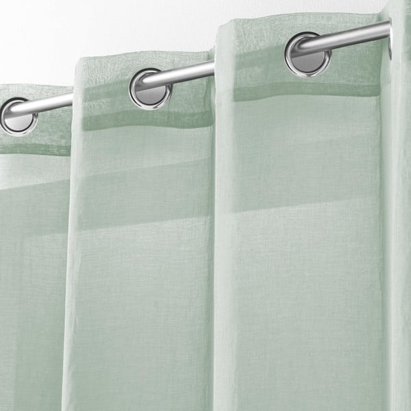 Svijetlo zelena prozirna zavjesa 140x280 cm Telma – douceur d'intérieur-image-1