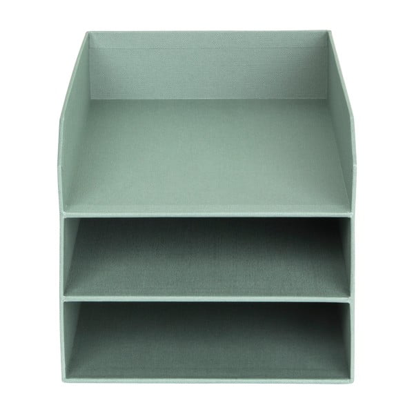 Zeleni kartonski uredski organizator za dokumente Trey Canvas Paper Laminate – Bigso-image-3