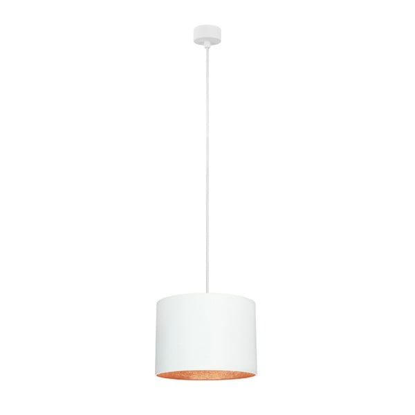 Bijela stropna svjetiljka s bakrenim interijerom Sotto Luce Mika, ⌀ 25 cm