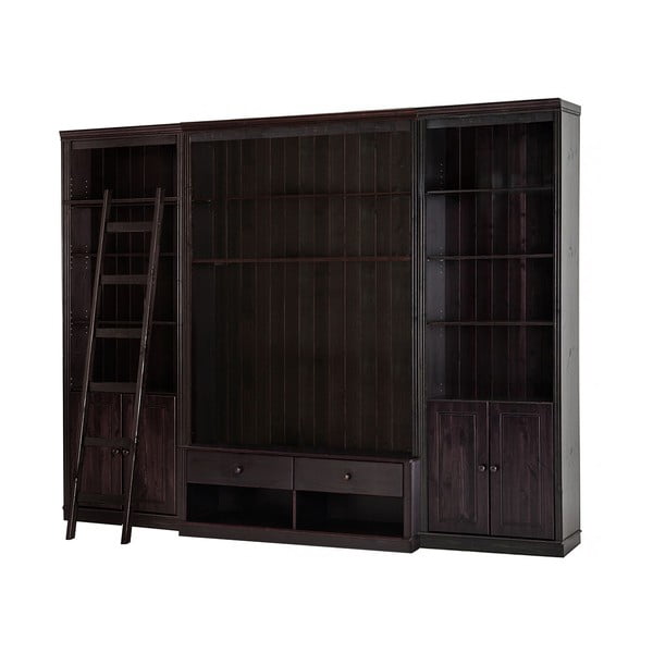 Smeđi TV set od masivnog bora 288x223 cm Anita – Støraa-image-2