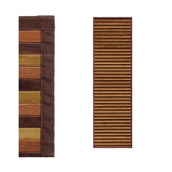 Senf žuta/smeđa staza od bambusa 60x200 cm – Casa Selección-image-1