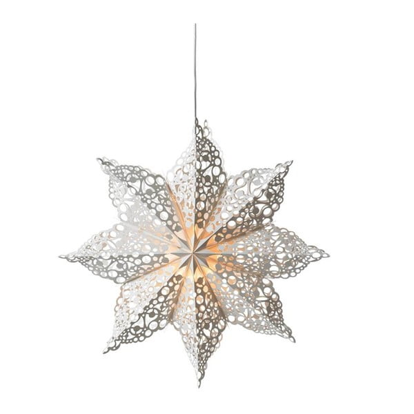 Bijeli svjetlosni ukras s božićnim motivom ø 70 cm Hall – Markslöjd