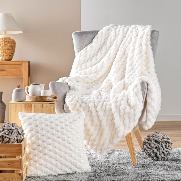 Ukrasni jastuk od umjetnog krzna 45x45 cm Frosty – douceur d'intérieur-image-1