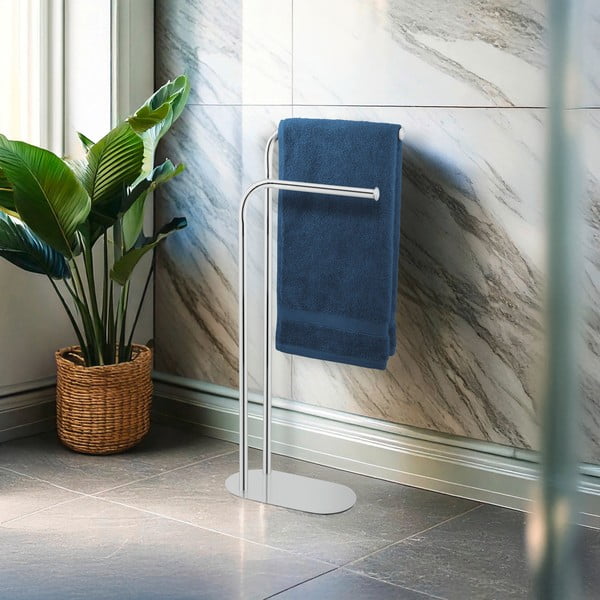 Držač za ručnike od nehrđajućeg čelika u sjajno srebrnoj boji Levante – Wenko-image-1