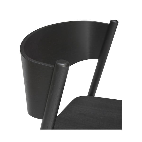 Crna barska stolica u dekoru hrasta (visine sjedala 75 cm) Oblique – Hübsch-image-4