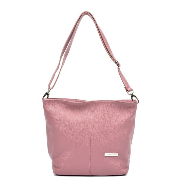 Ružičasta kožna torbica Luise Vannini Simone