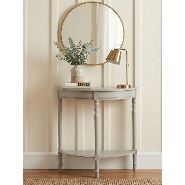 Sivi pomoćni stol od masivnog bora 30x80 cm Heritage – Premier Housewares-image-2
