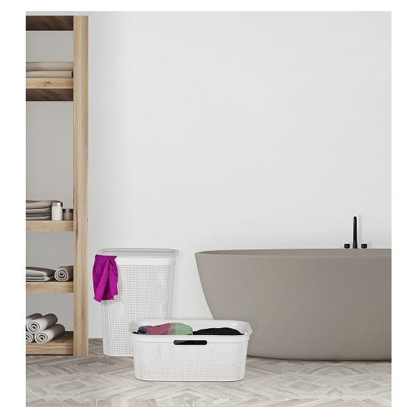 Bijela plastična košara za rublje 41 l Brisen - Rotho-image-2