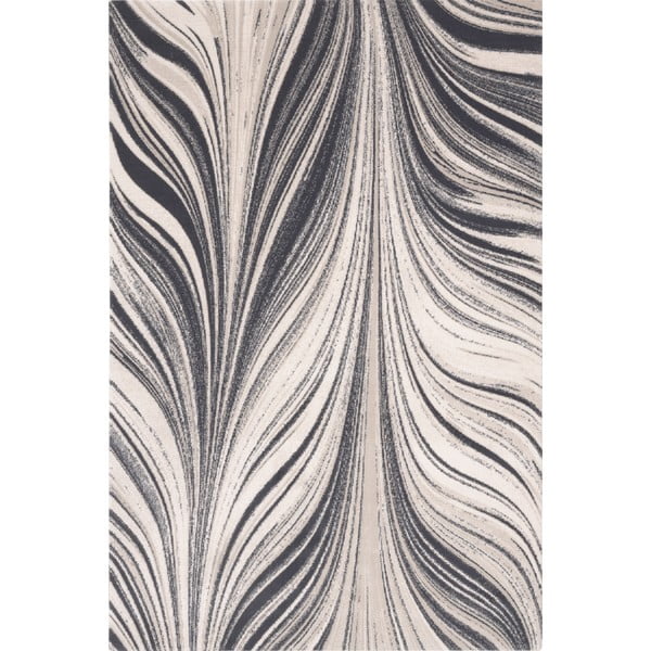 Sivo-krem vuneni tepih 133x180 cm Zebre – Agnella