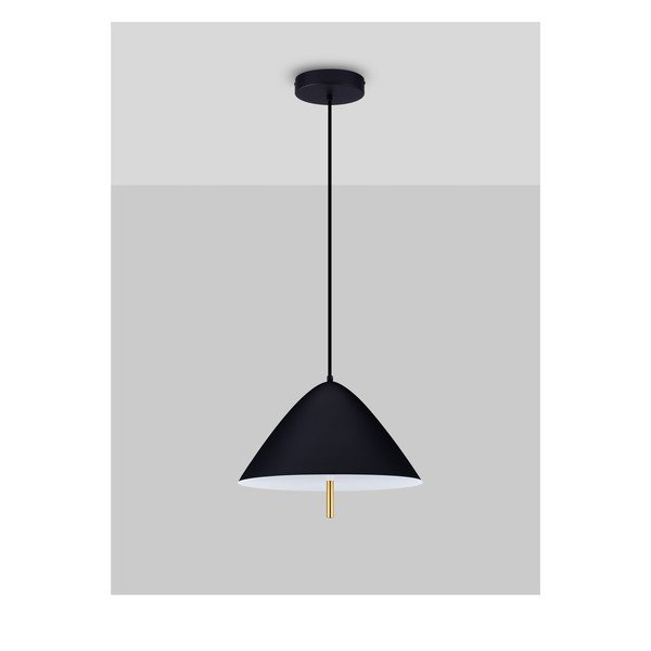 Mat crna metalna LED viseća svjetiljka s metalnim sjenilom ø 40 cm Oros – Nova Luce-image-4