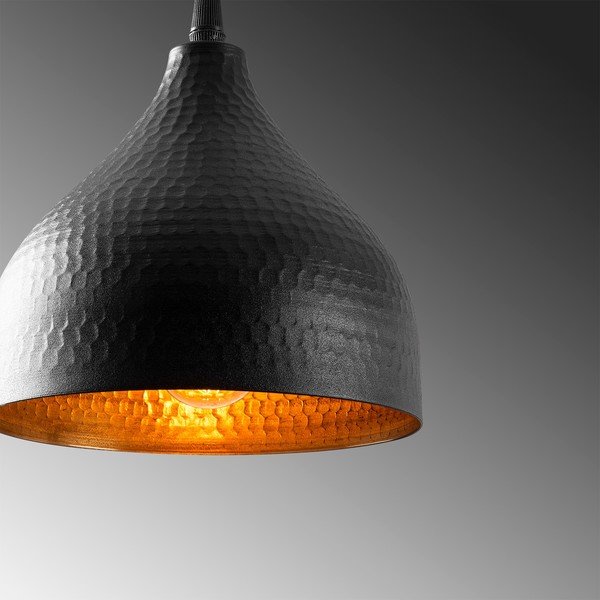 Crna viseća svjetiljka s metalnim sjenilom ø 18 cm Tattoo – Opviq lights-image-4