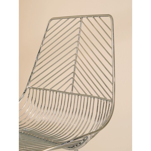 Metalna blagovaonska stolica u srebrnoj boji District – Premier Housewares-image-4