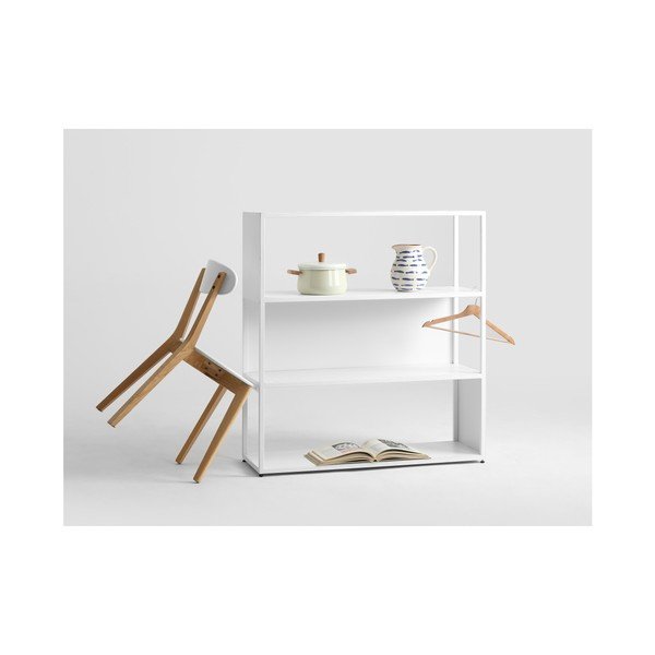 Bijela polica za knjige CustomForm Hyllermetal, 100 x 110 cm-image-1