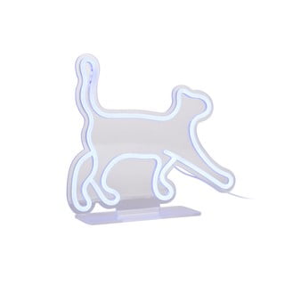 Plava LED neonska lampa 5 W Walking Cat – Leitmotiv
