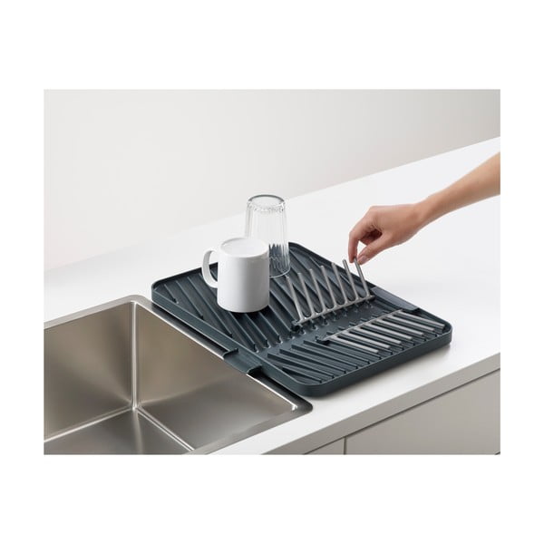 Crni ocjeđivač posuđa Joseph Joseph Flin-Up-image-3