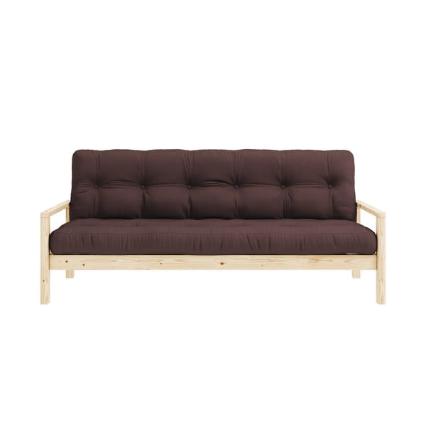 Tamno smeđa sklopiva sofa 205 cm Knob – Karup Design