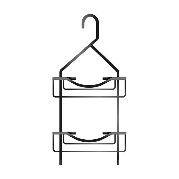 Mat crna viseća kupaonska polica aluminijska Filaire Aluminium – douceur d'intérieur