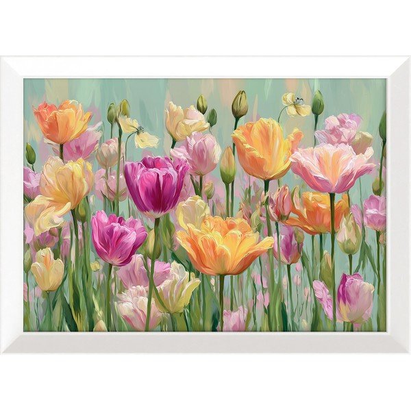 Tiskana slika s okvirom 75x56 cm Spring Tulip – Styler