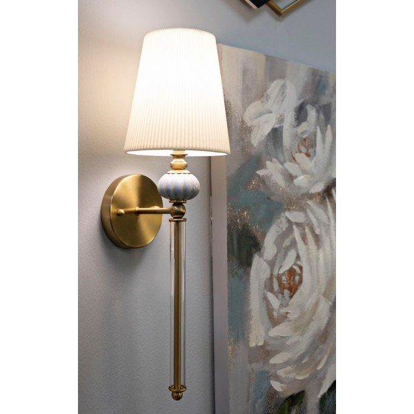 Bijela/u zlatnoj boji zidna lampa Warsaw – Mauro Ferretti-image-1